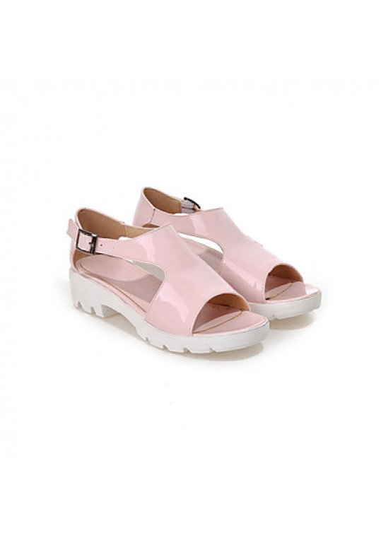 Women's ShoesPlatform Peep Toe / Platform Sandals Outdoor / Dress / Casual Pink / Silver / Gold