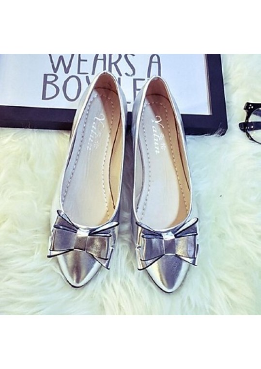 Women's Flat Heel Pointed Toe Fashion Pumps Bowknot Shoes