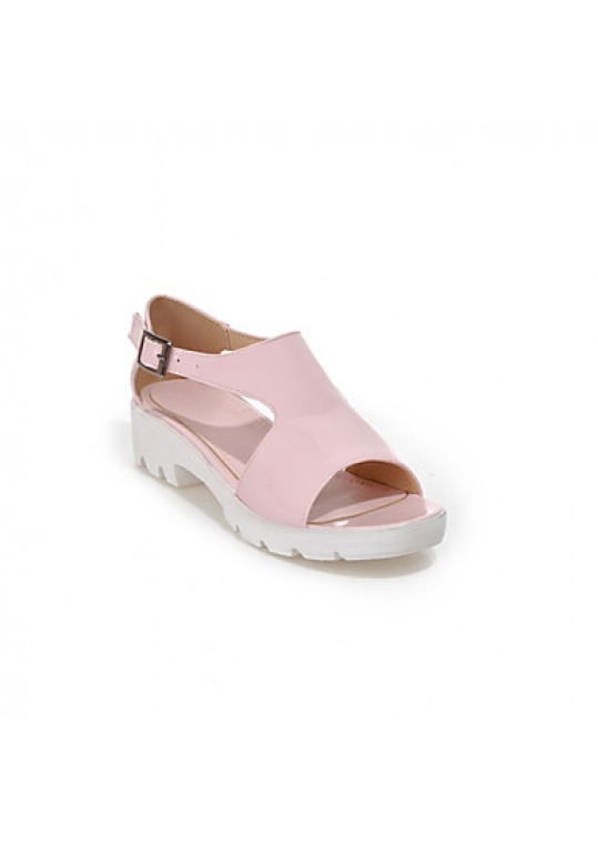 Women's ShoesPlatform Peep Toe / Platform Sandals Outdoor / Dress / Casual Pink / Silver / Gold