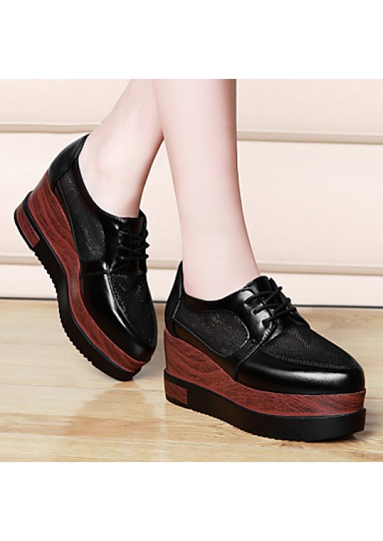 Women's Shoes Tulle Wedge Heel Wedges/Creepers Fashion Sneakers Party & Evening/Athletic/Dress/Casual Black/Silver