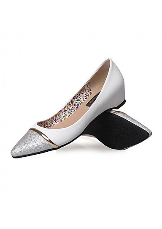 Women's Shoes GlitterLeatherette Flat Heel WedgesPointed Toe Flats Wedding Dress More Colors Available