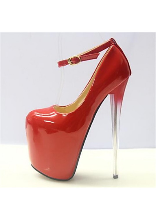 Women's Shoes Stiletto Heel Round Toe Heels Dress Red