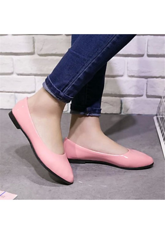 Women's Shoes Flat Heel Pointed Toe Flats Dress Black / Blue / Yellow / Pink / Purple / Red / White / Beige