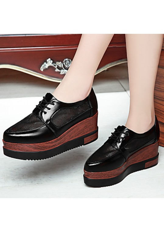 Women's Shoes Tulle Wedge Heel Wedges/Creepers Fashion Sneakers Party & Evening/Athletic/Dress/Casual Black/Silver