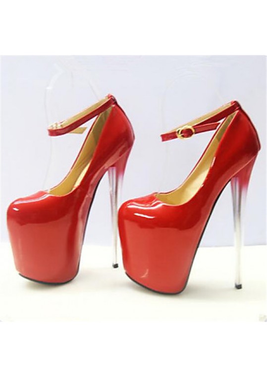 Women's Shoes Stiletto Heel Round Toe Heels Dress Red