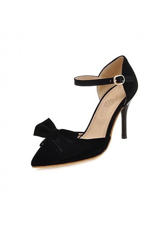 Women's Shoes Microfibre Stiletto Heel Heels / Two-Piece / Pointed Toe Sandals / Heels Outdoor / Party &