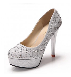 Women's Wedding Shoes Heels / Platform / Round Toe Heels Wedding / Office & Career / Party & Evening / Dress