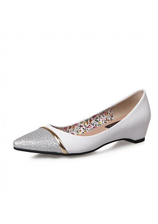 Women's Shoes GlitterLeatherette Flat Heel WedgesPointed Toe Flats Wedding Dress More Colors Available