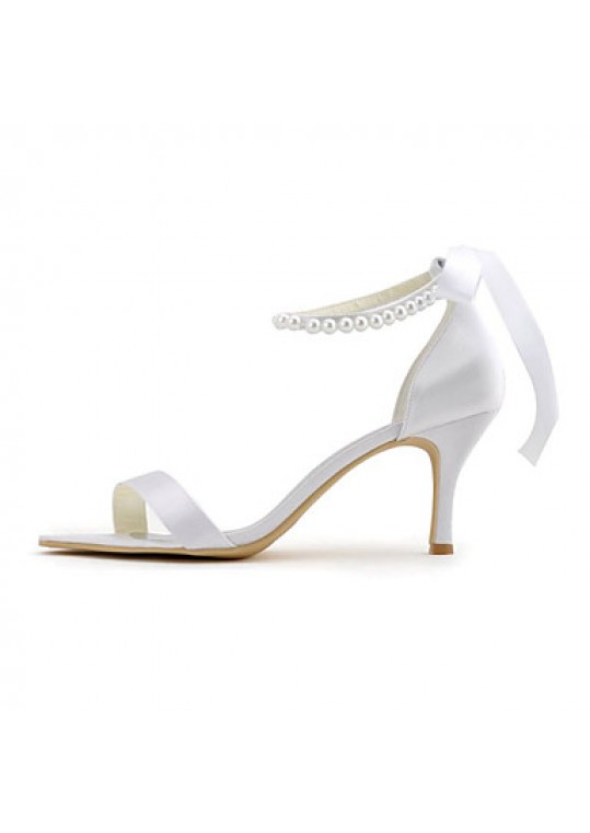 Women's Wedding Shoes Heels / Peep Toe / Pointed Toe Sandals Wedding / Party & Evening / Dress White