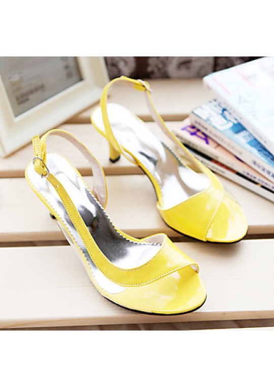 Women's ShoesStiletto Heel Heels/Open Toe Sandals Dress Black/Blue/Yellow/Green/Pink/White