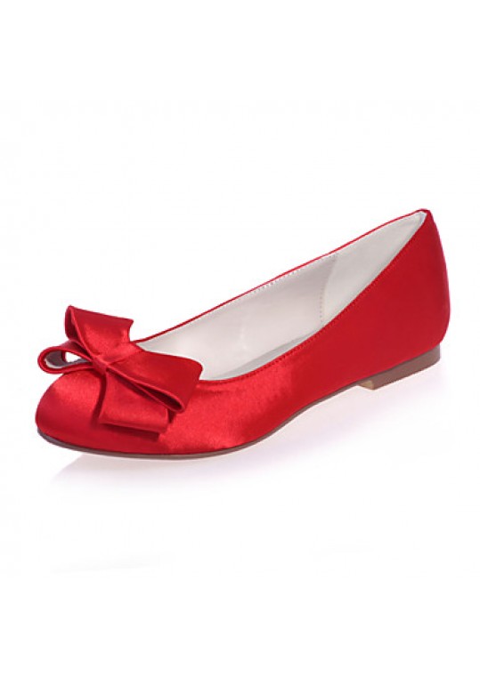 Women's Shoes Satin Flat Heel Round Toe Flats Wedding/Party & EveningShoes More Colors available