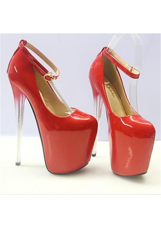 Women's Shoes Stiletto Heel Round Toe Heels Dress Red