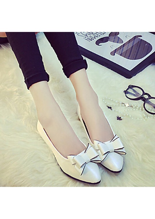 Women's ShoesFlat Heel Comfort/Pointed Toe Bowknot Flats Casual